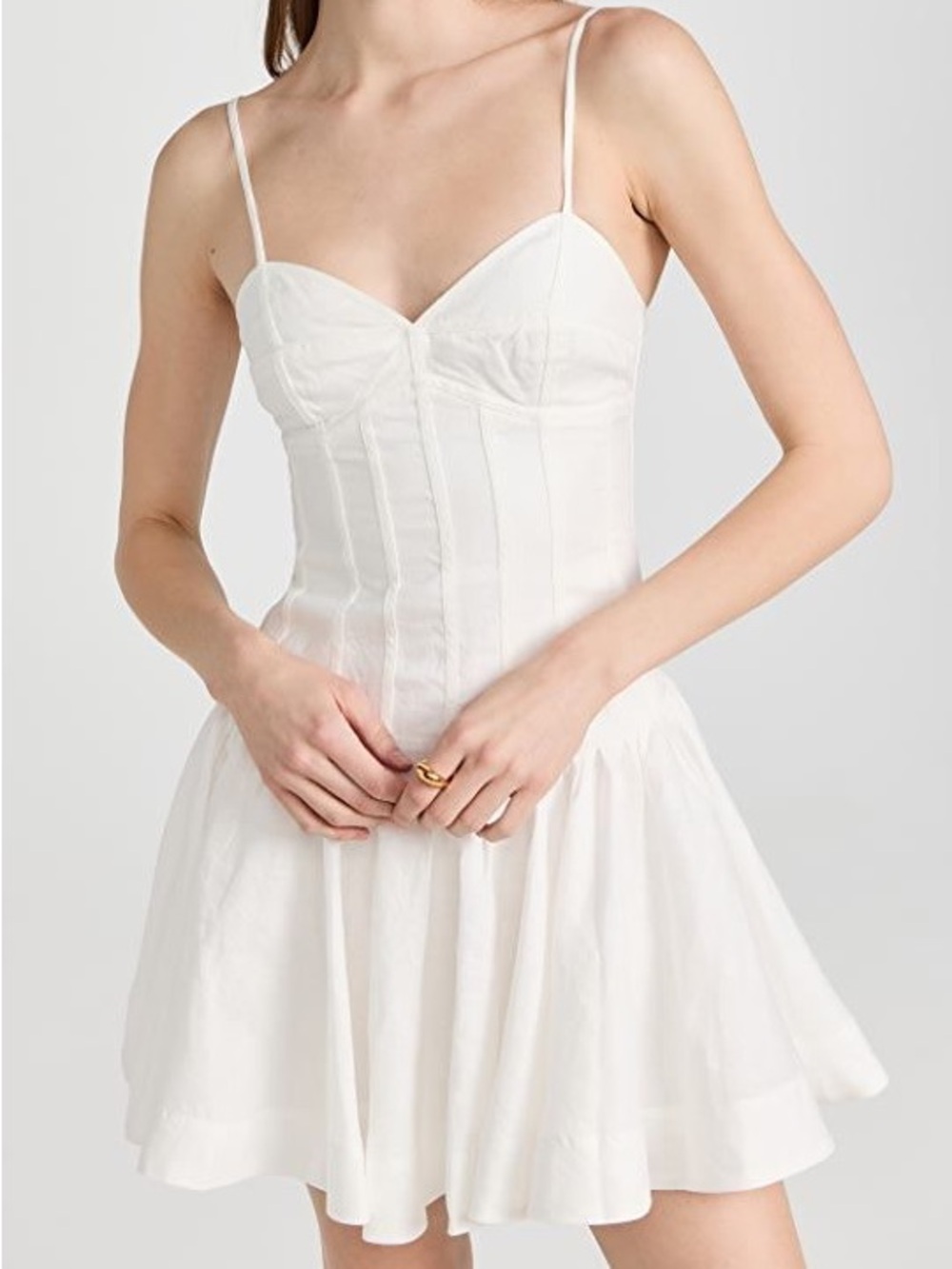 AJE WHITE CORSET MINI DRESS Size 6